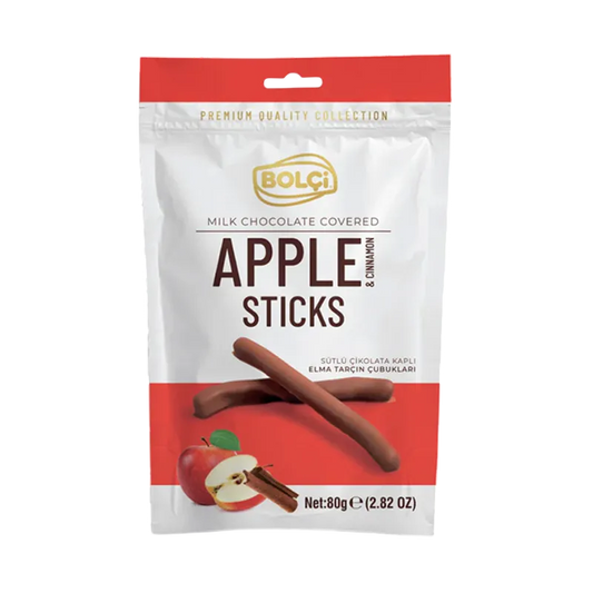 Bolci Apple Sticks – Apfel & Zimt in Milchschokolade 80 g