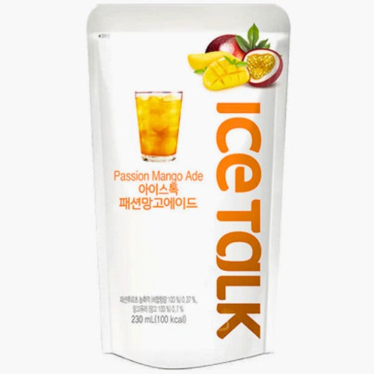 Ice Talk Passion Mango 230 ml – koreanisches Erfrischungsgetränk mit Mango und Passionsfrucht im praktischen Beutel bei Four5