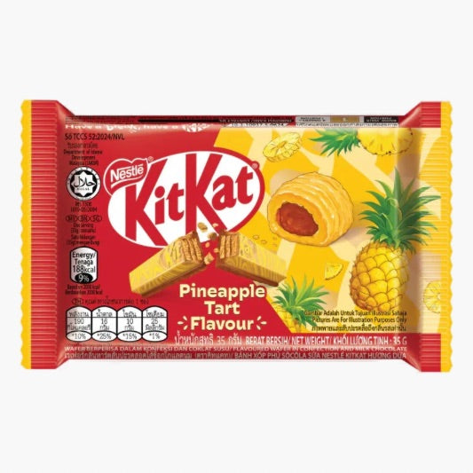 KitKat Pineapple Tart 35 g – knuspriger Waffelriegel mit fruchtigem Ananas-Tarte-Geschmack aus Asien bei Four5
