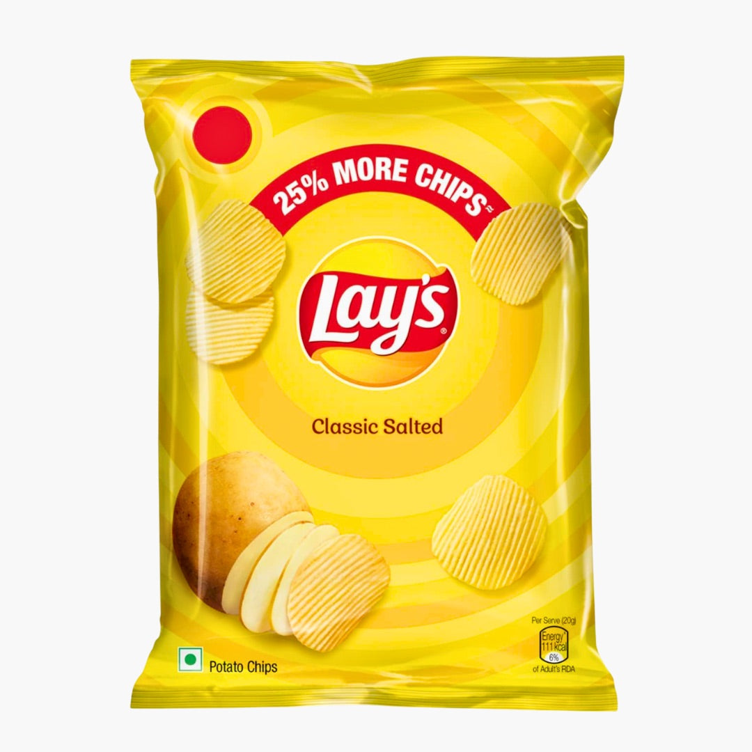 Lay’s Classic Salted 48 g – klassische gesalzene Kartoffelchips in gelber Verpackung, jetzt bei Four5 kaufen