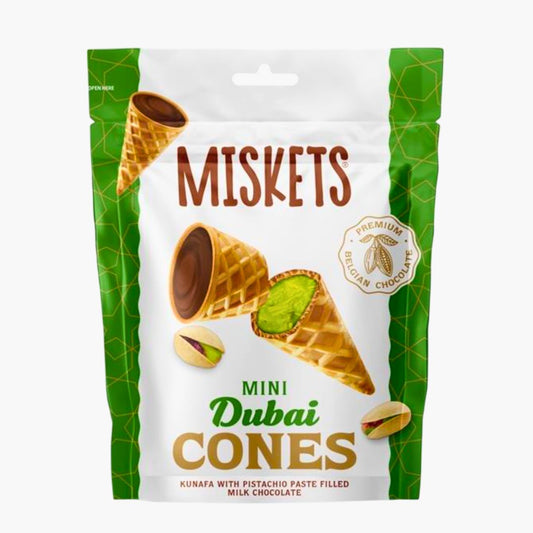 Miskets Dubai Pistachio Cornet 50 g – Waffelhörnchen mit Pistaziencreme bei Four5