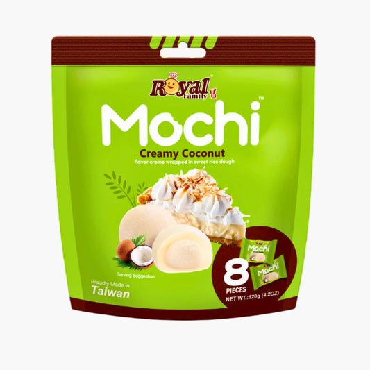 Royal Family Mochi Coconut 120 g – weiche Mochi‑Reisbällchen mit cremiger Kokos‑Füllung kaufen bei Four5 in Österreich