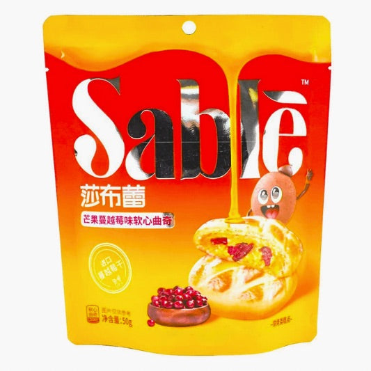 SABLE Mango Cranberry Soft Center Cookies 50 g – fruchtige Mango-Cranberry Soft Cookies mit weichem Kern kaufen in Österreich bei Four5.