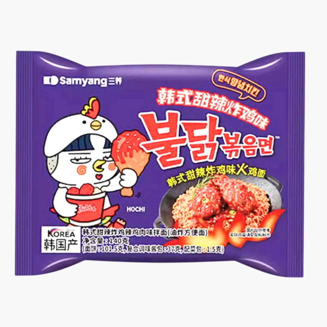 Samyang Buldak Sweet Chicken 140 g – Koreanische scharf‑süße Instant‑Nudeln, spicy Snack jetzt bei Four5 erhältlich