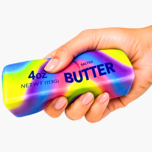 Squishy Butter Bunt – farbenfrohes Slow-Rising Fidget-Spielzeug im Butter-Design zum Drücken und Knautschen kaufen in Österreich bei Four5.