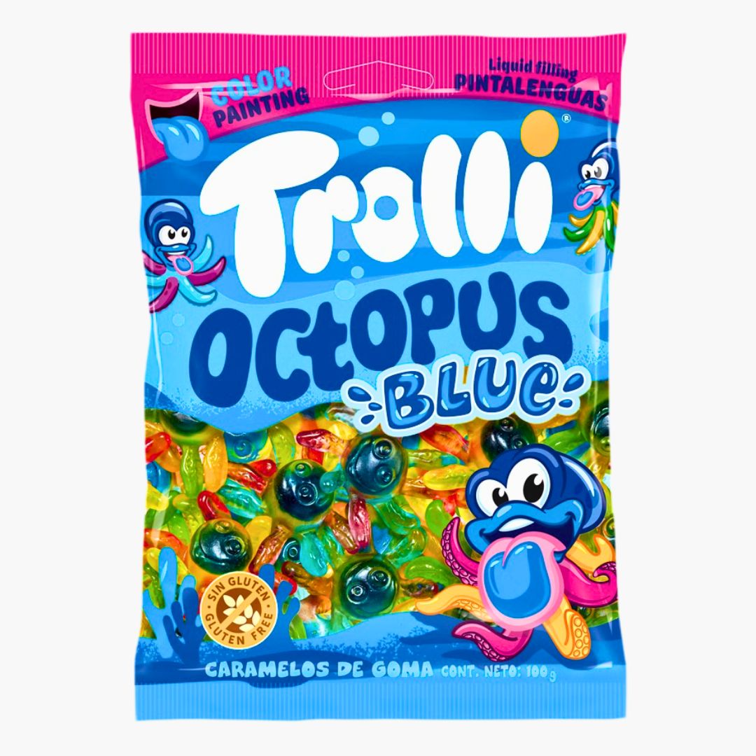 Trolli Octopus Blue 100 g – blaue Fruchtgummis in Oktopus-Form mit fruchtigem Geschmack kaufen bei Four5