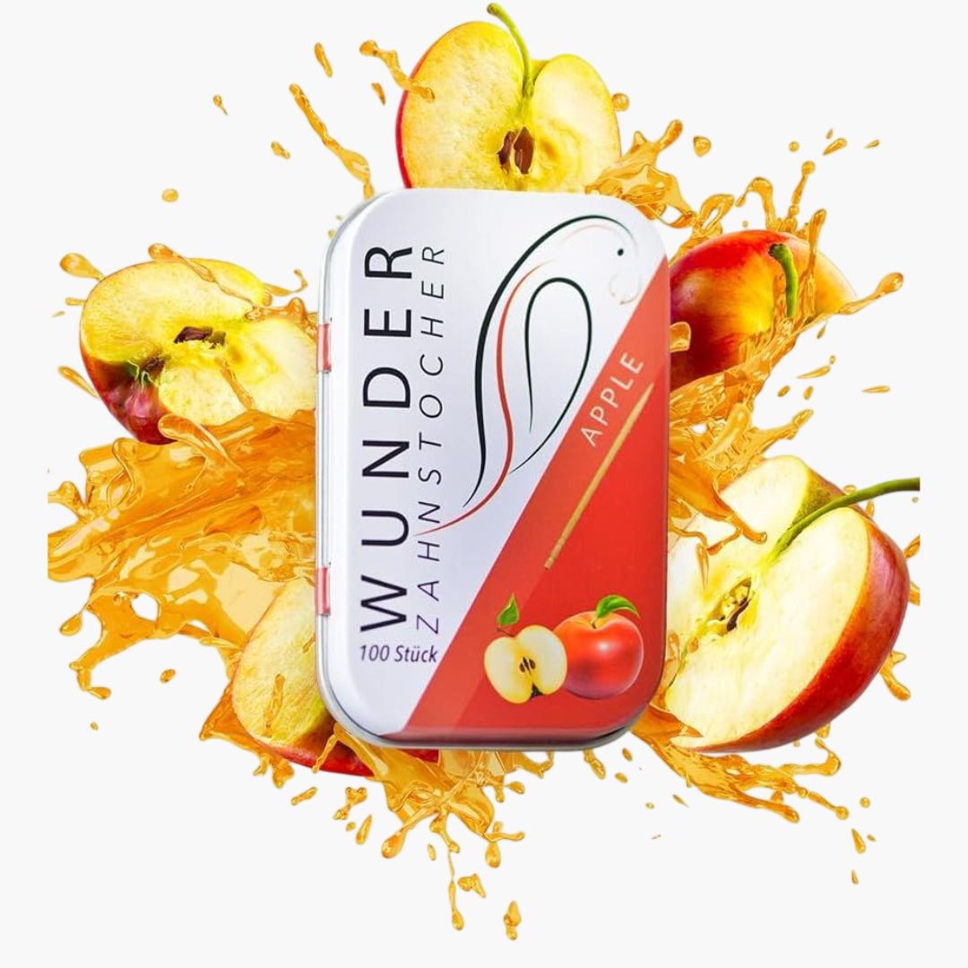 Wunder Zahnstocher Apfel 100 Stück – aromatisierte Zahnstocher mit Apfelgeschmack bei Four5
