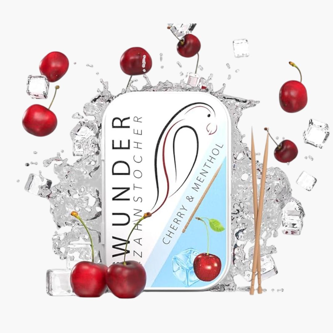 Wunder Zahnstocher Kirsche Menthol 100 Stück – aromatisierte Zahnstocher mit Kirsch-Menthol-Geschmack bei Four5