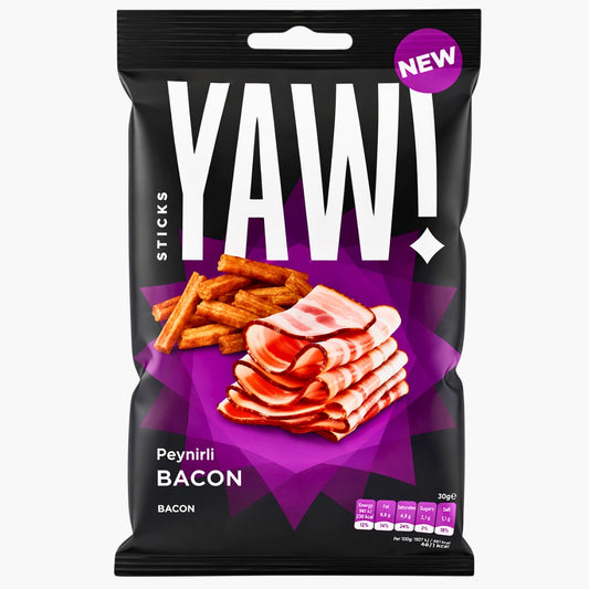 YAW! Sticks Snack Bacon 50 g – knusprige Snack-Sticks mit Bacon-Geschmack bei Four5