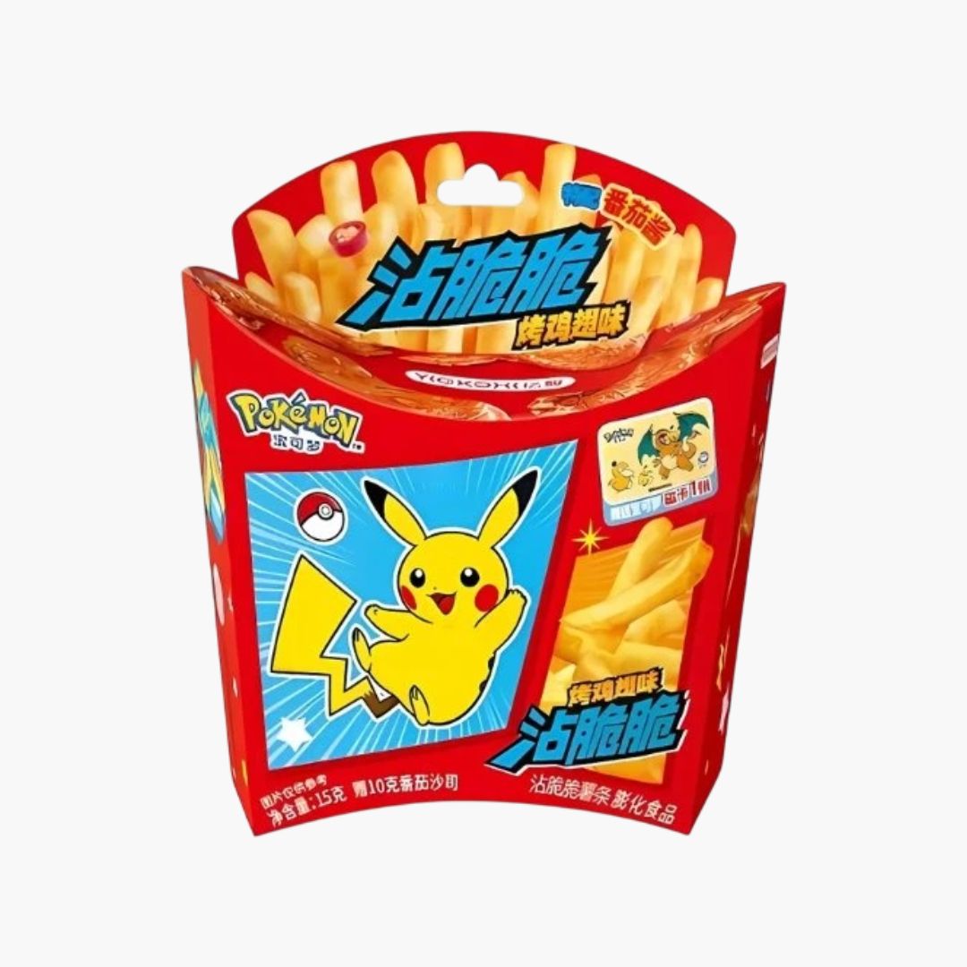 Yizhi Crispy Fries Grilled Chicken 25 g – knusprige Snack‑Fries mit Grillhuhn‑Geschmack, Verpackung und Fries sichtbar